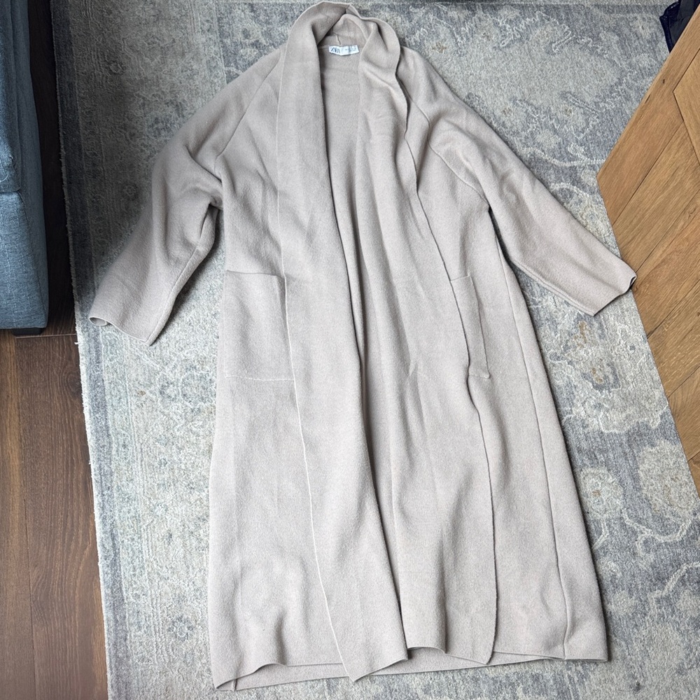 Zara Taupe Knit Cardigan